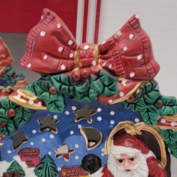 Gift Collection Porcelain CSanta Tealight Votive Candle Holder Christmas Sled - Picture 9 of 13